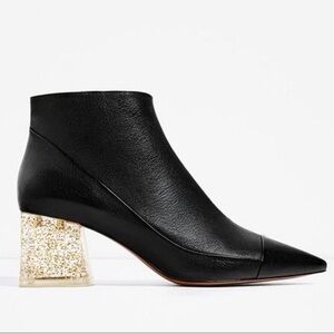 COVETED ZARA GOLD SPARKLE BOOTS